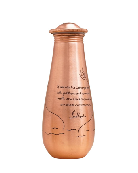 Miedziana butelka z cytatem Sadhguru 700ml Copper