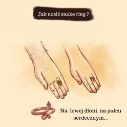 Snake Ring Sarpa Sutra miedź (Rozmiar M)