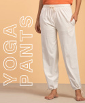 Yoga Unisex Hose aus ungefärbter Bio-Baumwolle - off-white