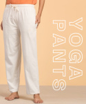 Yoga Unisex Hose aus ungefärbter Bio-Baumwolle - off-white