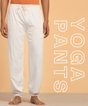 Yoga Unisex Hose aus ungefärbter Bio-Baumwolle - off-white