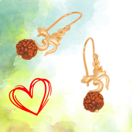 Om Rudraksha Kolczyki Miedziane *Om Rudraksha Copper Earring ISHA