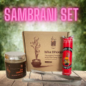 ZESTAW Sambrani + Dasangam Dhoop + Węgielki + Szczypce